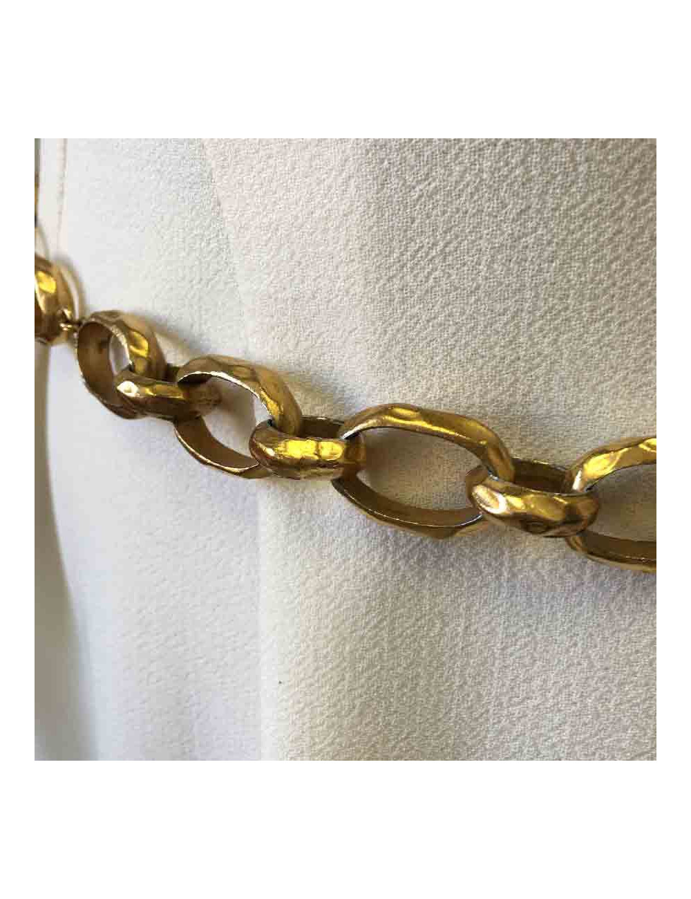 CHANEL vintage chain belt in gilded metal