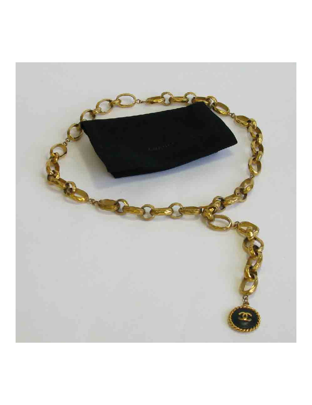 Ceinture CHANEL vintage grosse chaine dorée 