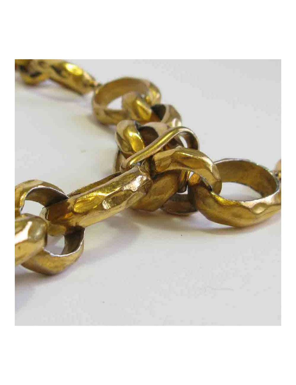 CHANEL vintage chain belt in gilded metal