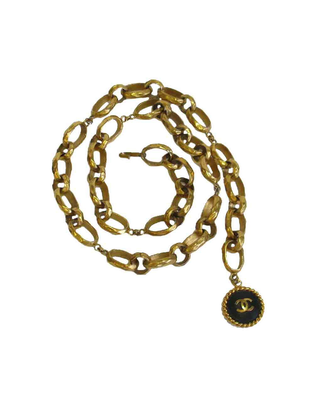 Ceinture CHANEL vintage grosse chaine dorée 