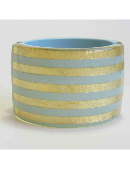 Manchette CHANEL bleu et or