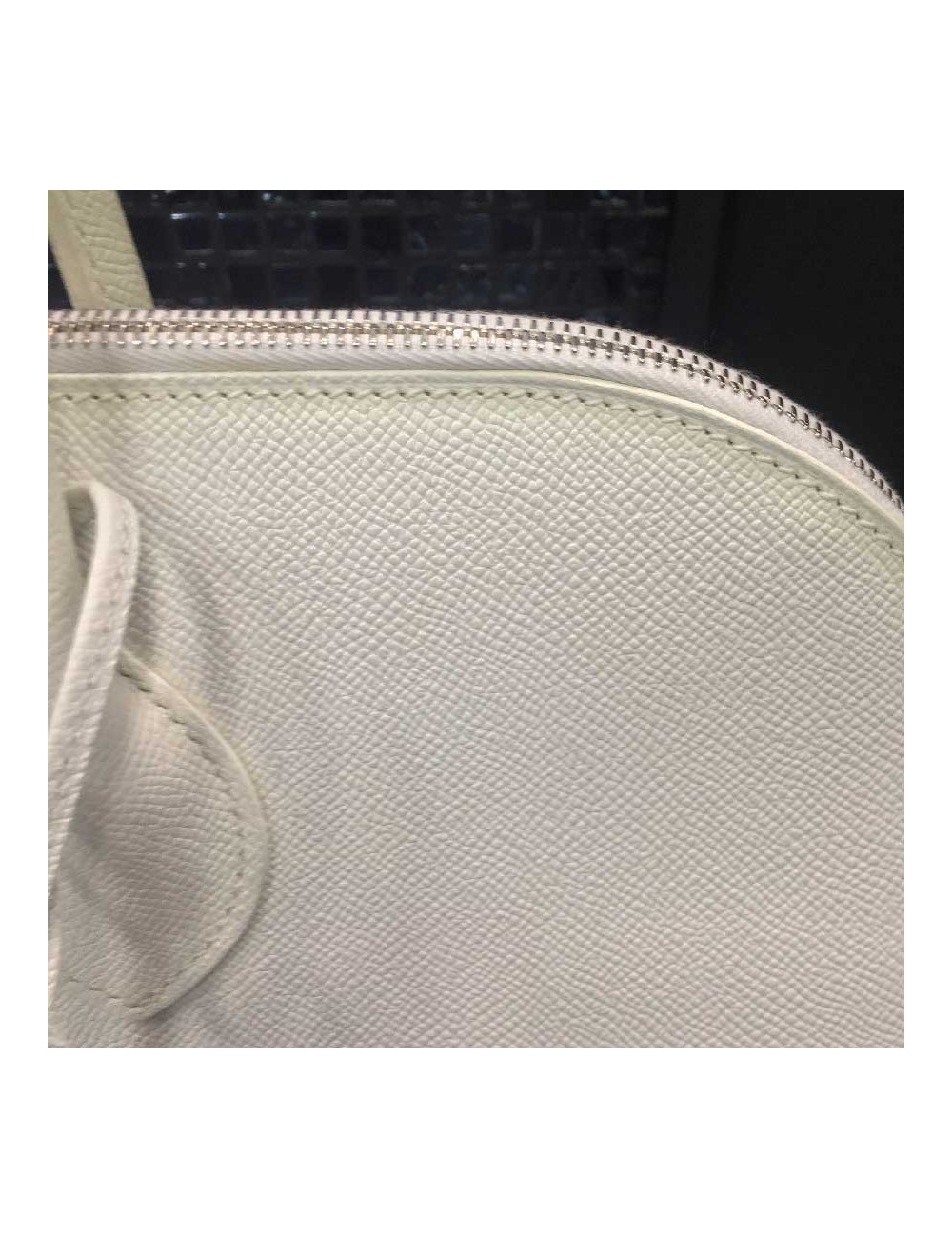 Grand sac Bolide HERMES en cuir epsom blanc 