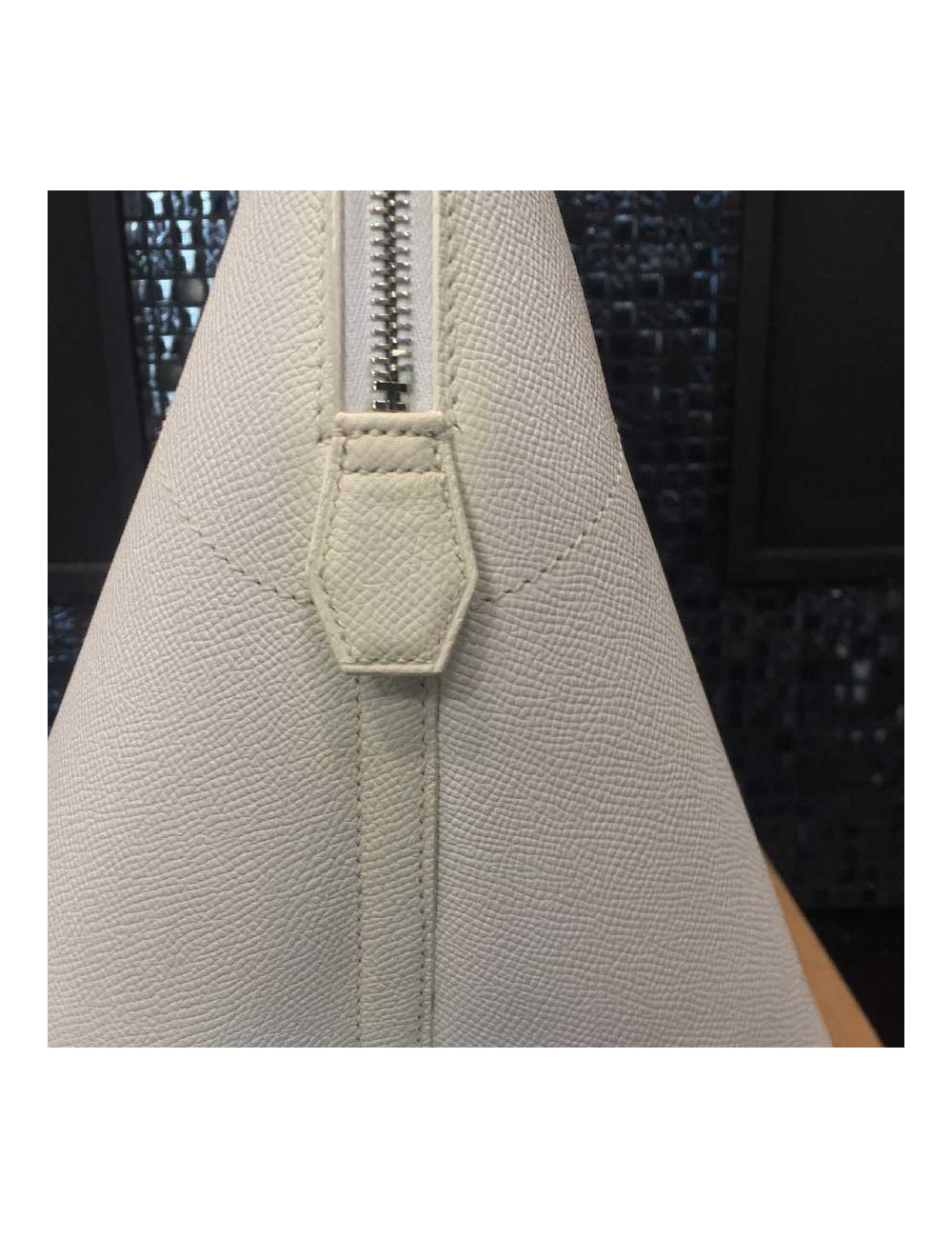 Grand sac Bolide HERMES en cuir epsom blanc 