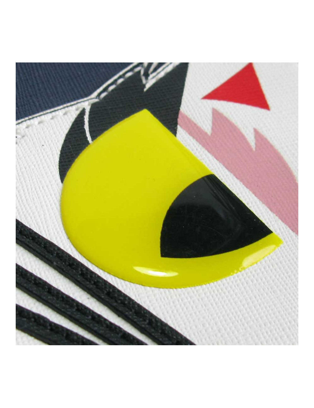 KARL LAGERFELD zipped clutch 'Monster choupette' in dark blue pvc