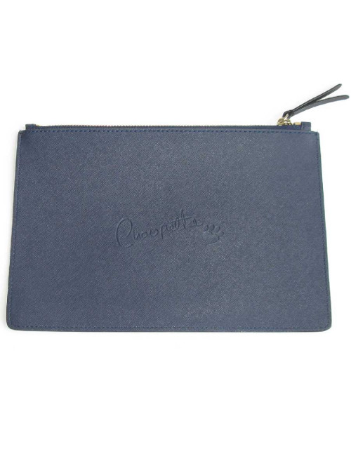 Pochette KARL LAGERFELD 'Monster Choupette' en simili cuir bleu foncé