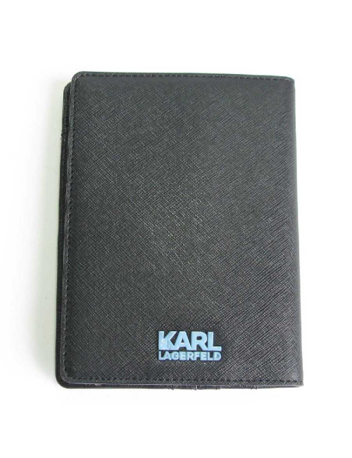 Etui pour passeport KARL LAGERFELD en pvc noir