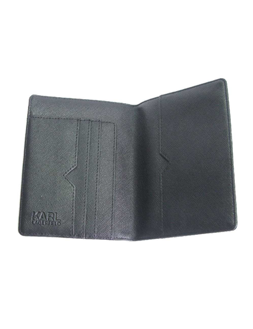 Etui pour passeport KARL LAGERFELD en pvc noir