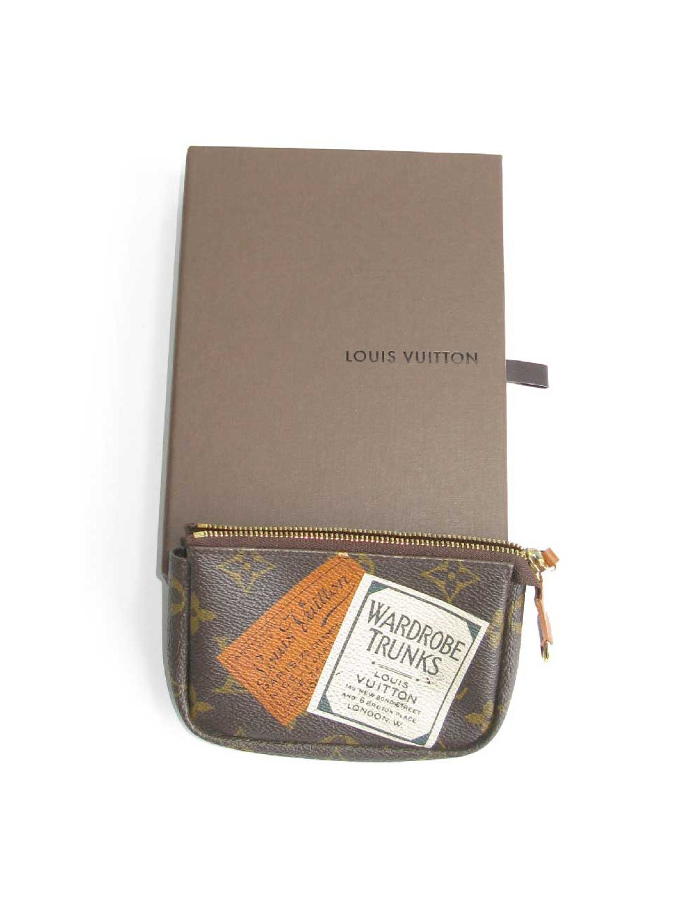 Mini pochette LOUIS VUITTON "Wardrobe Trunks" toile monogram
