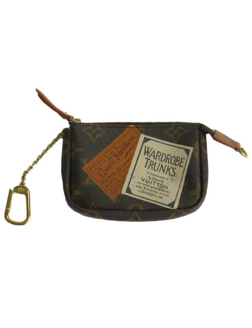 LOUIS VUITTON Wardrobe Trunks mini pouch in brown monogram canvas