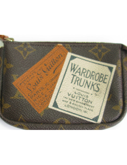 LOUIS VUITTON Wardrobe Trunks mini pouch in brown monogram canvas