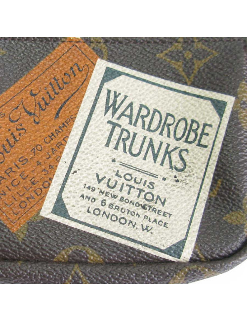 LOUIS VUITTON Wardrobe Trunks mini pouch in brown monogram canvas