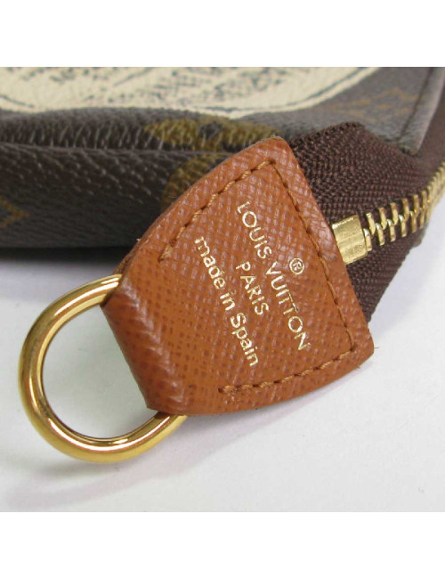 LOUIS VUITTON Wardrobe Trunks mini pouch in brown monogram canvas