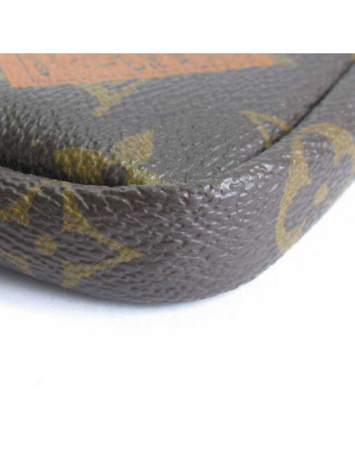 LOUIS VUITTON Wardrobe Trunks mini pouch in brown monogram canvas