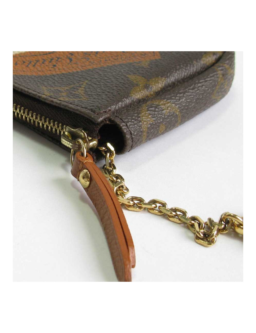 Mini pochette LOUIS VUITTON "Wardrobe Trunks" en toile monogram marron