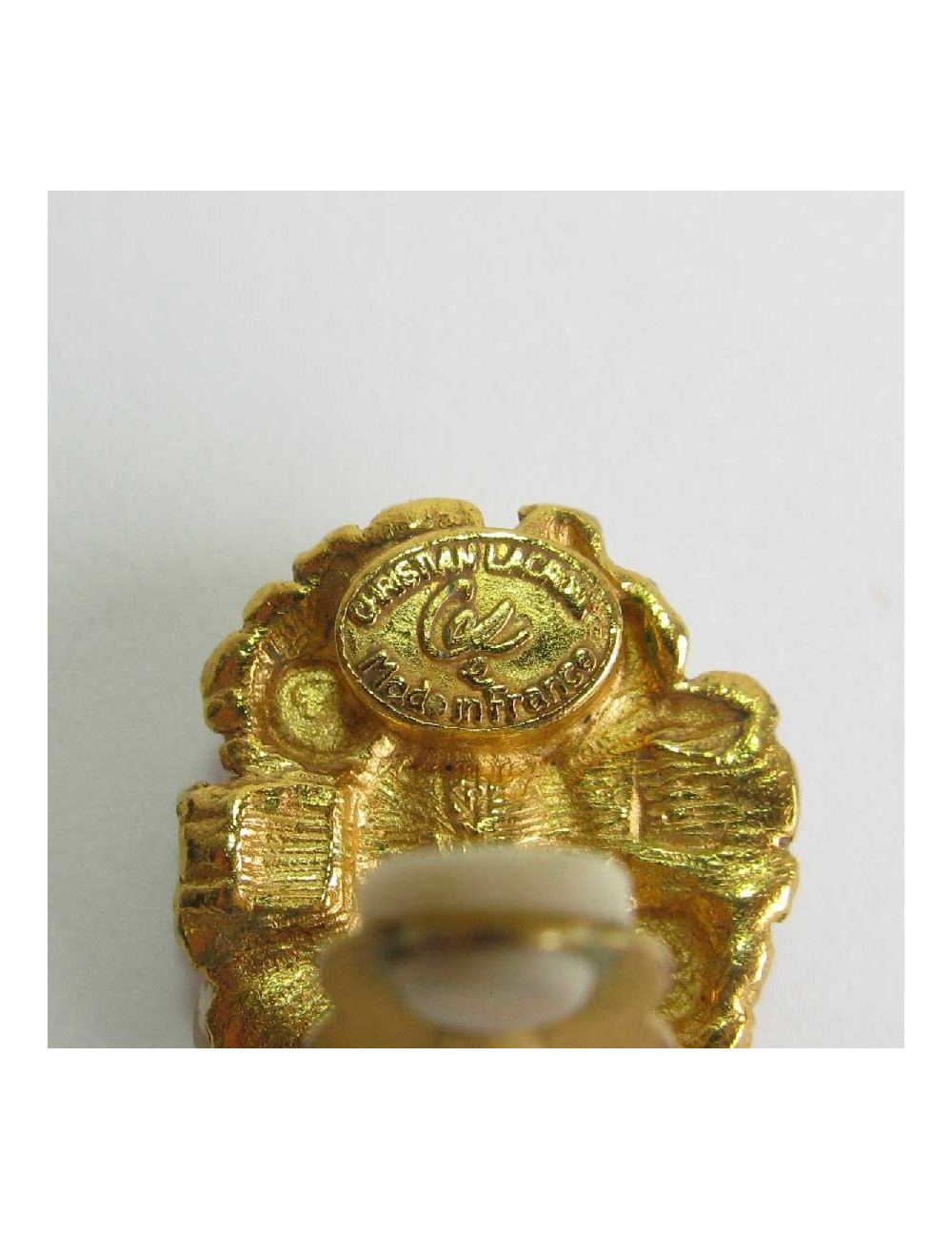 a réparer Boucles d'oreille clips CHRISTIAN LACROIX pendantes