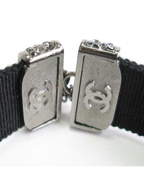 Collier ras de cou CHANEL noeud strass