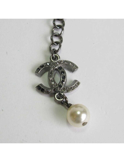 Collier ras de cou CHANEL noeud strass