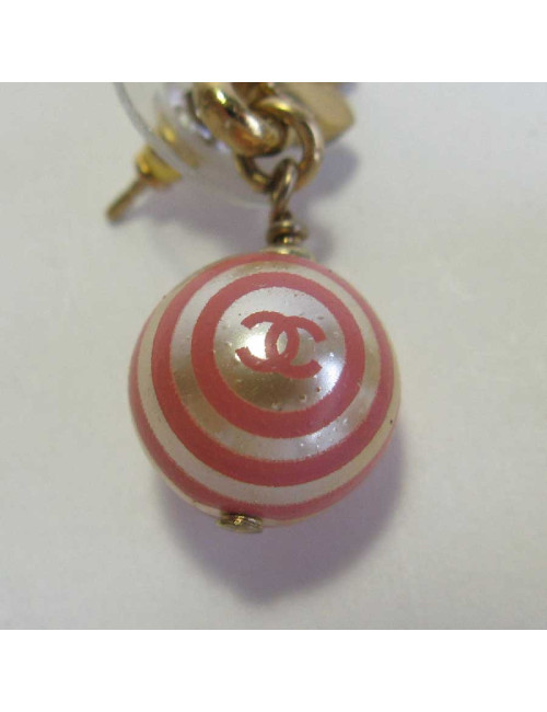 CHANEL stud earrings  CC and pearl