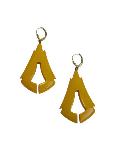 ISADORA vintage yellow pierced earrings