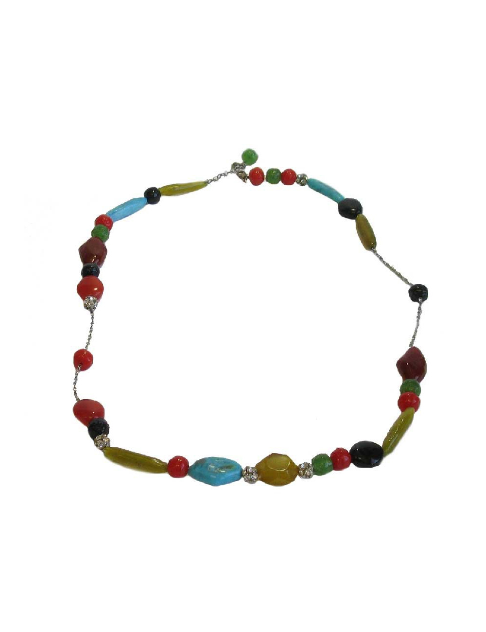 Sautoir CHRISTIAN LACROIX en pierres fantaisies plastiques multicolore