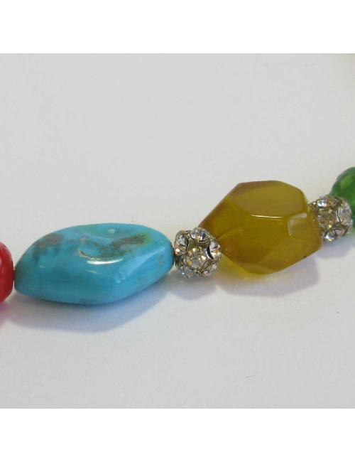 Sautoir CHRISTIAN LACROIX fantaisie résine  multicolore