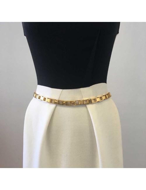 Ceinture CHANEL articulé vintage en métal doré