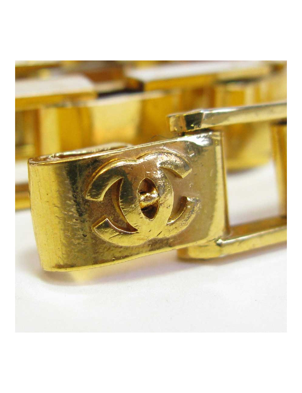 Ceinture CHANEL articulé vintage en métal doré