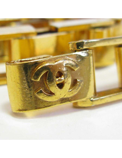 CHANEL vintage articulated belt in gilded metal