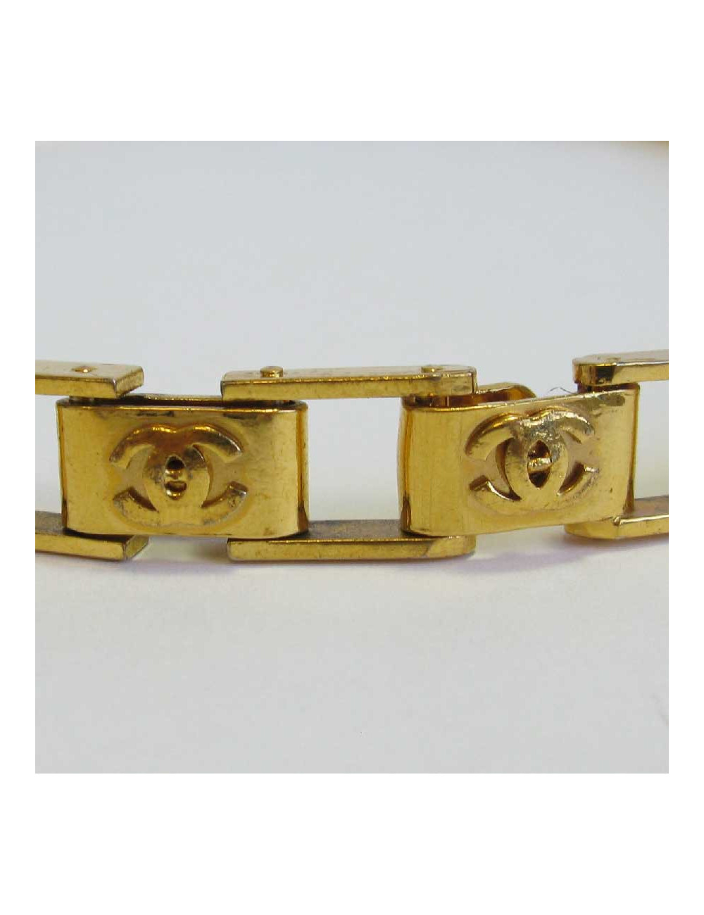 CHANEL vintage articulated belt in gilded metal