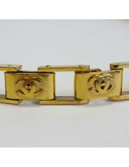 CHANEL vintage articulated belt in gilded metal