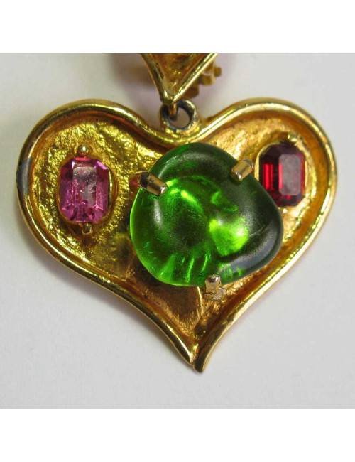 Christian Lacroix heart clip-on earrings 