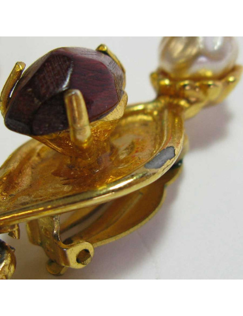 Christian Lacroix heart clip-on earrings 