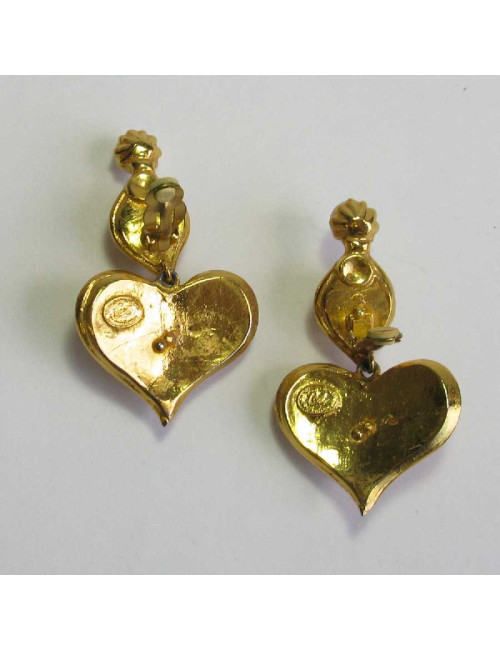 Christian Lacroix heart clip-on earrings 