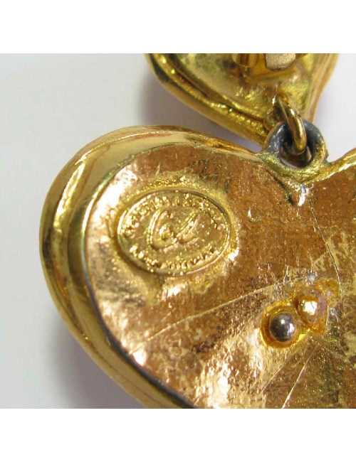 Christian Lacroix heart clip-on earrings 
