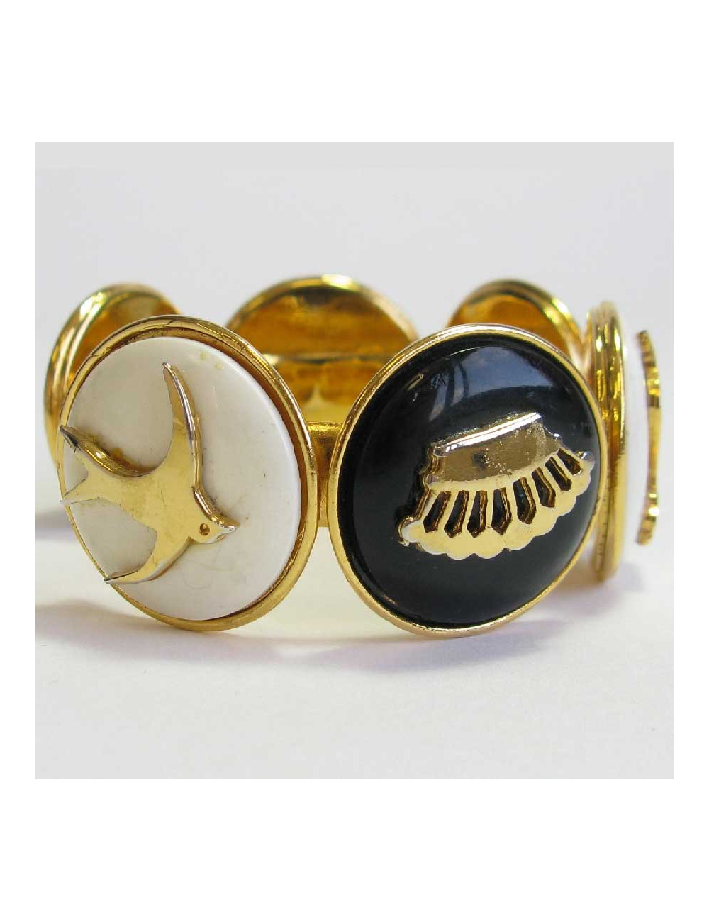 Bracelet CHANEL Vintage en métal doré