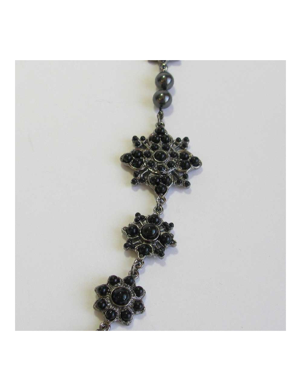 Sautoir CHANEL perles noires