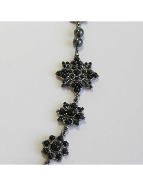 Sautoir CHANEL perles noires