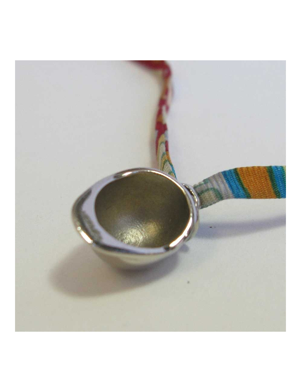 E.S Collier-bracelet "Bombe" HERMES lien en soie multicolore