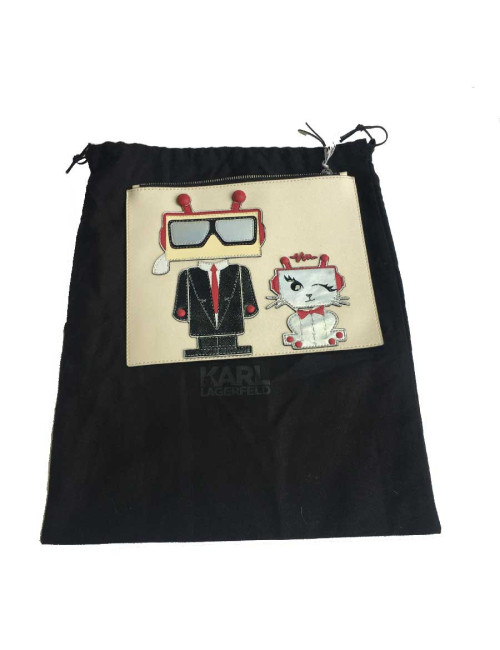 Pochette KARL LAGERFELD Robot beige