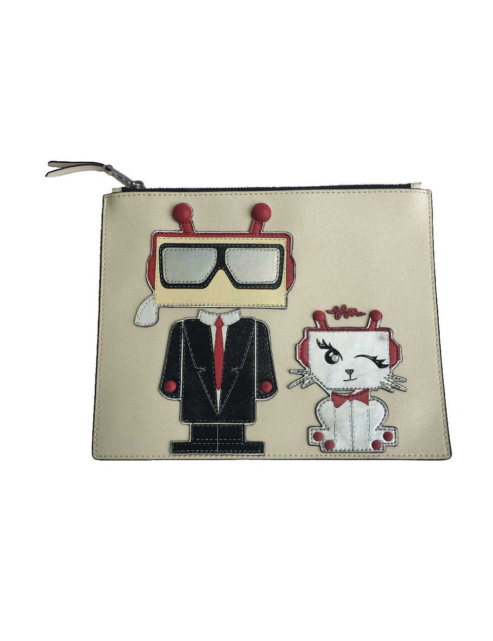 Pochette KARL LAGERFELD Robot beige