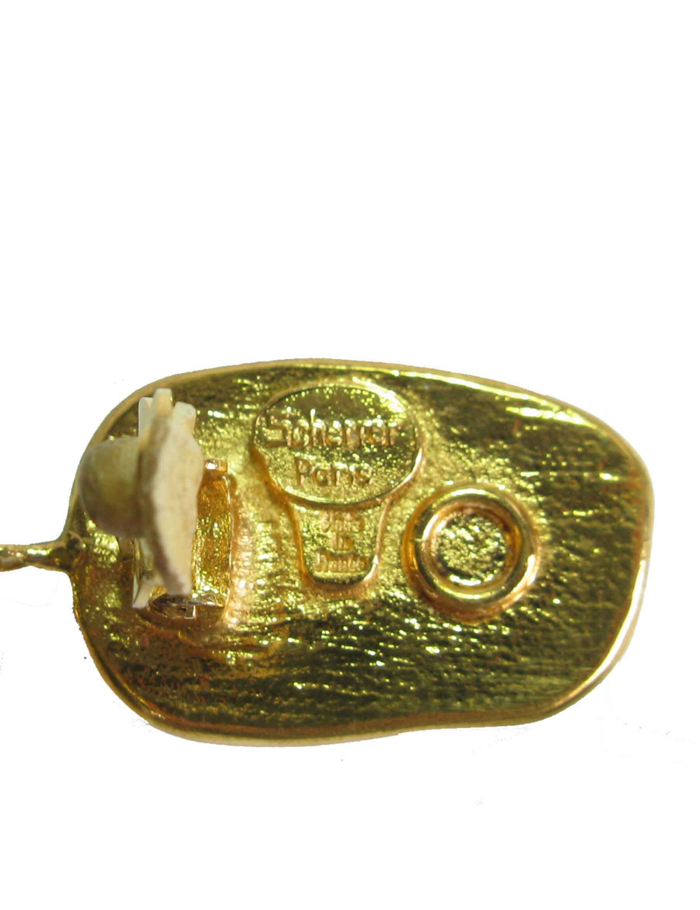 Boucles d'oreille clips pendants SCHERRER Couture Vintage