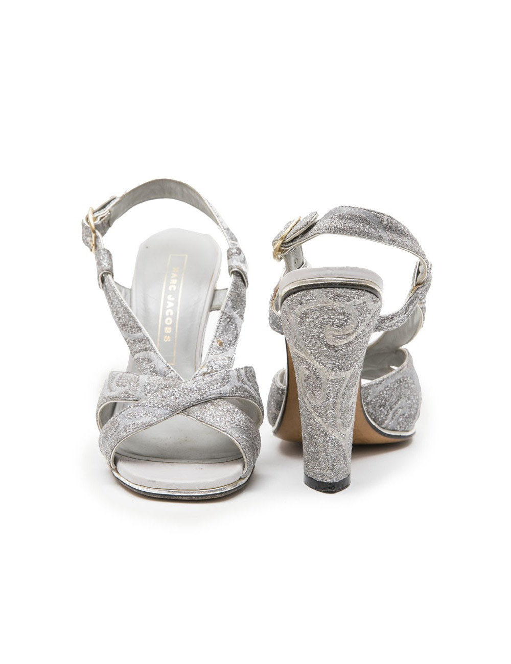 Sandales hautes T 38.5 MARC JACOBS argentées