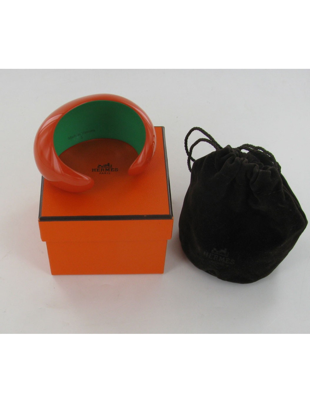 bracelet HERMES en laque ORANGE M