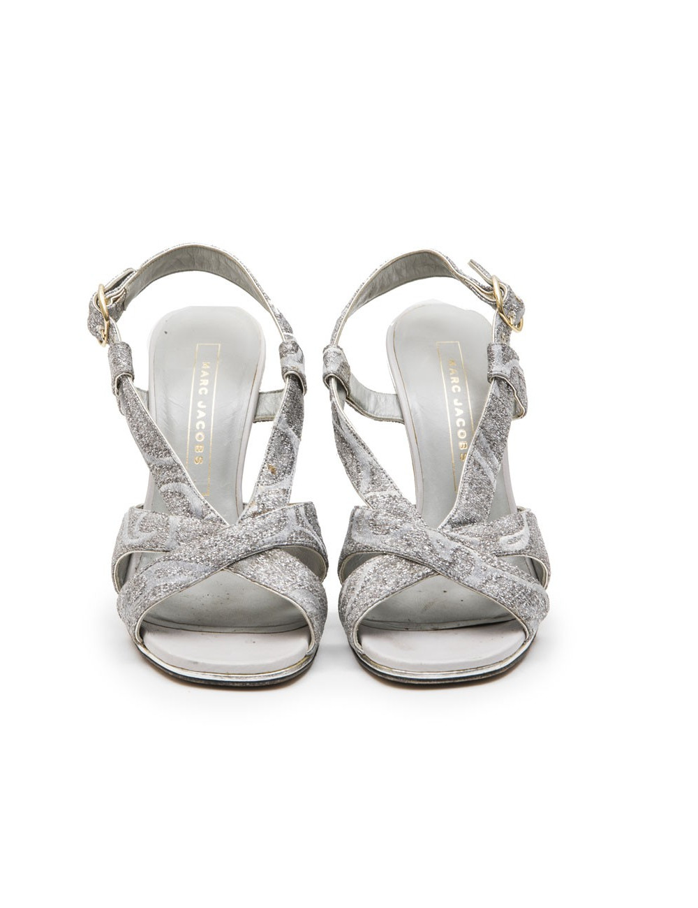 Sandales hautes T 38.5 MARC JACOBS argentées