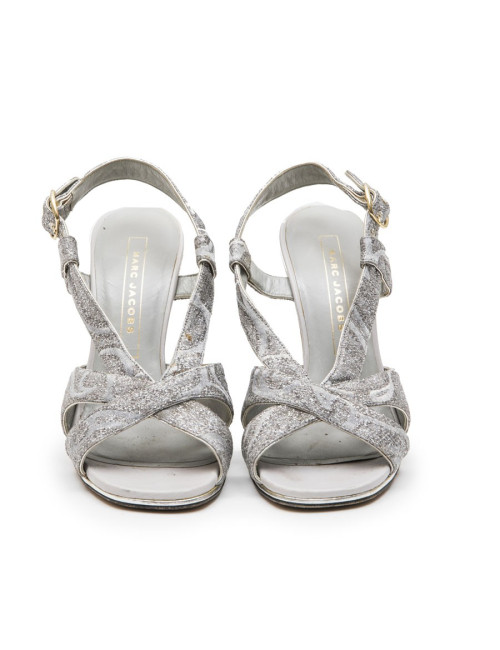 Sandales hautes T 38.5 MARC JACOBS argentées