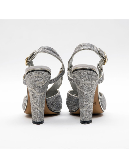 Sandales hautes T 38.5 MARC JACOBS argentées