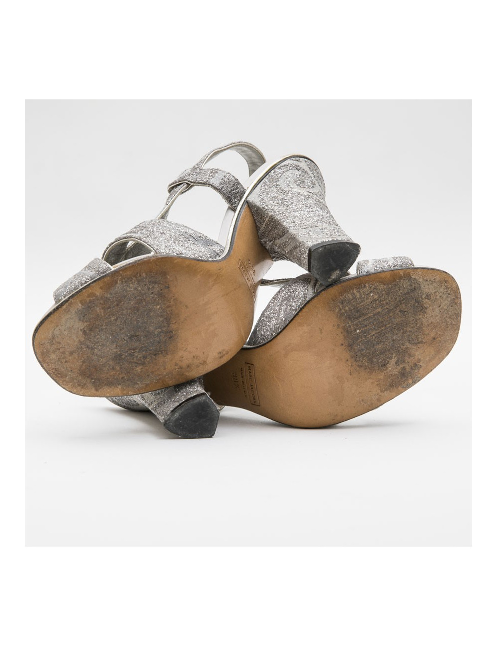 Sandales hautes T 38.5 MARC JACOBS argentées