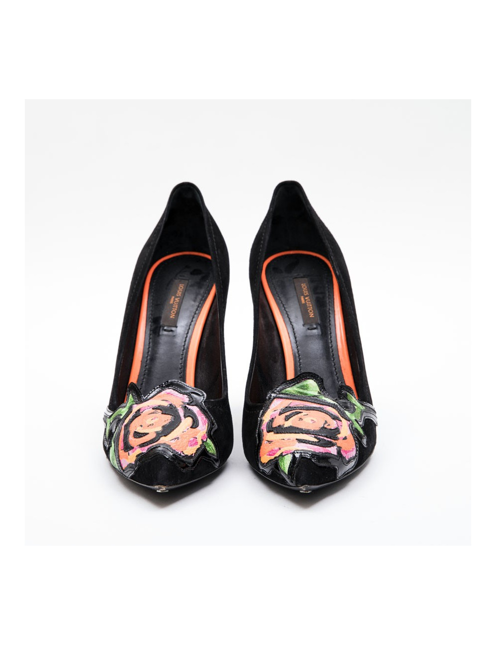 Escarpins T 39 LOUIS VUITTON en veau velours noir 