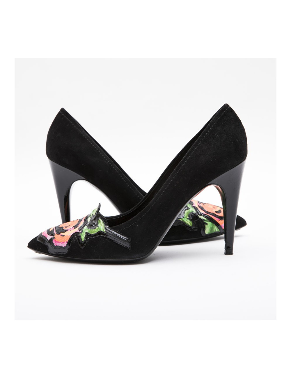 Escarpins T 39 LOUIS VUITTON en veau velours noir 