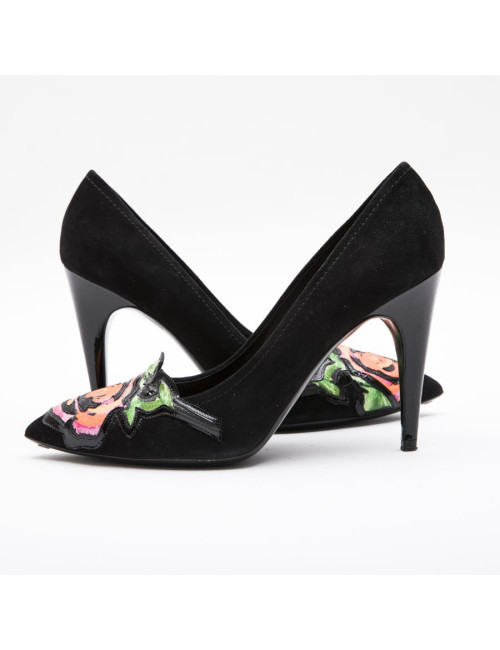 Escarpins T 39 LOUIS VUITTON en veau velours noir 